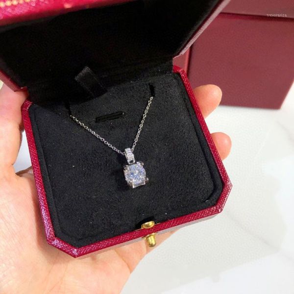 

diamond necklace women pendant necklace s925 silver plated individuality chain necklace for women party wedding gift1