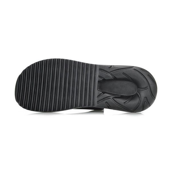Deslizamento em Homens calçados casuais masculino Sandália de Moda de Nova Genuine couro liso de alta qualidade da marca coreana Estilo Grosso inferior grande tamanho 45