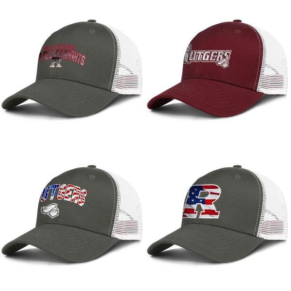 

rutgers scarlet knights wordmark core smoke logo army-green mens and women trucker cap ball styles custom plain mesh hats marble print, Blue;gray