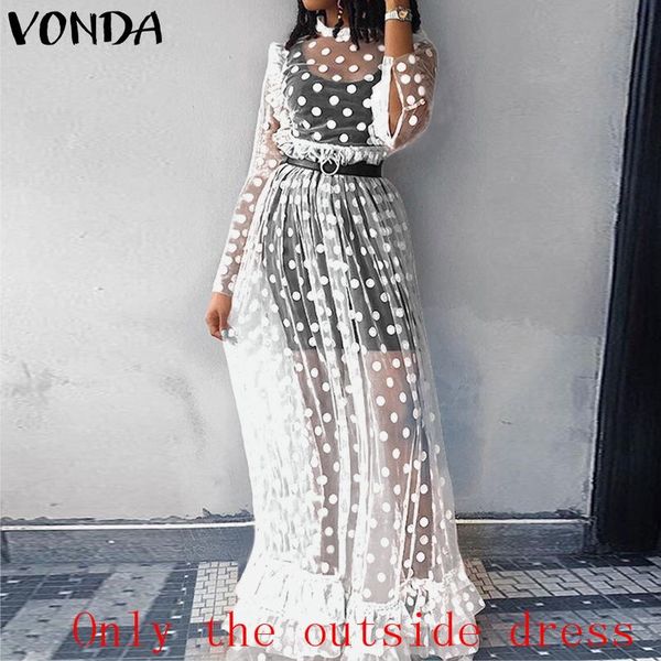 

fashion evening party dress womens summer dresses long sleeve cover up dress vonda female casual loose maxi long sundress, Black;gray
