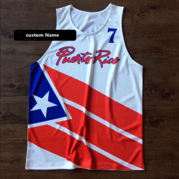 2021 New Carlos Arroyo 7 Puerto Rico National Basketball Jerseys Print