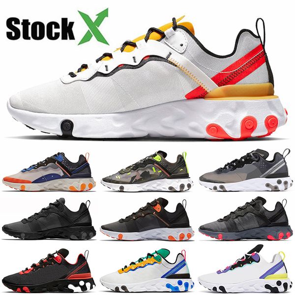 

2020 react element 55 87 undercover stock x men running shoes tour yellow total orange fashion women sail light bone designer sneakers