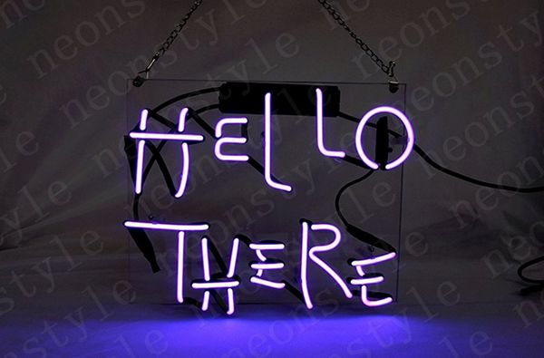 

hello there gift neon signs light real glass tube beer bar pub shop decorate homeroom girlsroom party decor bulbs sign 10inx10in