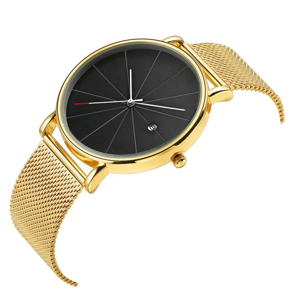 

men's watches gold men watch scratch resistant stainless steel wrist watch male calendar waterproof brand no logo quartz clock g, Slivery;brown