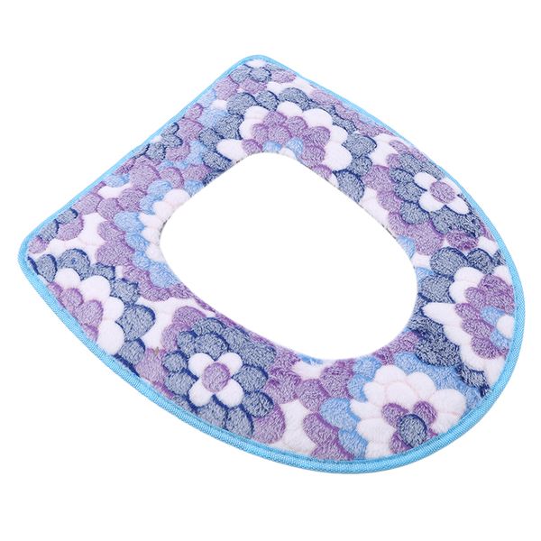 

thicken warmer waterproof zipper toilet cover toilet seat cover comfortable soft flannel toilet seats pad bathroom accessories