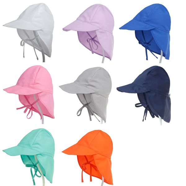 

new girls baby boys outdoors hat protection sun swim hat floral children sunscreen caps design headwear ultraviolet cap solid baby sunh luit, White;black