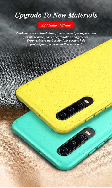 

huawei p30 phone shell p30pro phone shell p30lite protective cover wheat straw tpu silicone cover nova4e soft