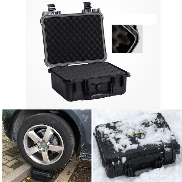

610x415x310mm large capacity toolbox impact resistant safety case waterproof shockproof equipment instrument camera case w foam