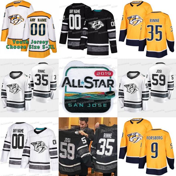 

2019 All Star Nashville Predators Craig Smith P.K Subban Filip Forsberg Roman Josi Pekka Rinne Ryan Ellis Johansen Kevin Fiala Hockey Jersey