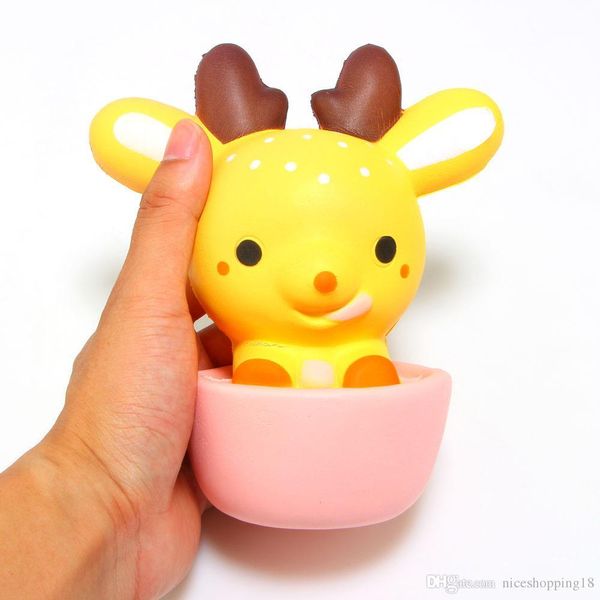 

15cm squishy jumbo kawaii cup deer cream scented animal slow rising decompression squeeze toy for kids doll gift fun t440