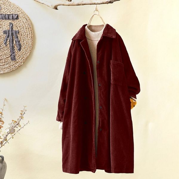 

3xl мода женщины нагрудные длинные рукава пальто сыпучие сплошного цвета средней длины пальто хаки, Black;white