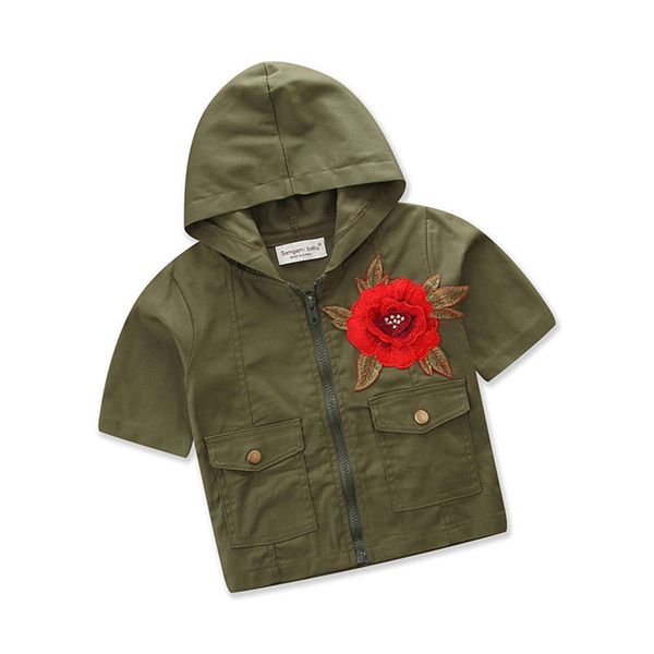 

newborn kid baby girl trench cotton clothes hoodies coat floral autumn outfits outerwear, Blue;gray