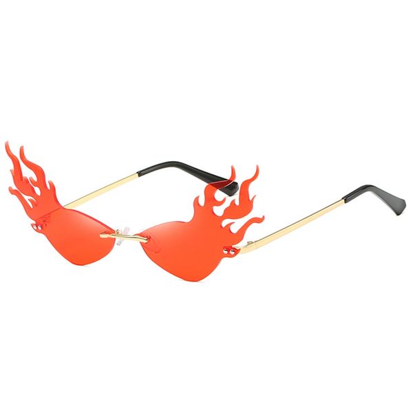 

firewave sunglasses funny tricks glasses fire wave flame sunglasses rimless sun glasses luxury trending wide side party mqjh0 sweet07