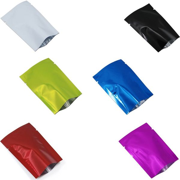 

200pcs/lot 5x7cm colorful aluminum foil bags opening heat sealable vacuum package bags candy beans seeds storage pouch