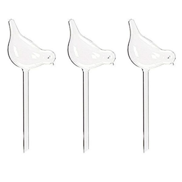 

3 упаковки завод waterer само полив глобусы, птица форма рука выдувное прозрачное стекло аква лампы