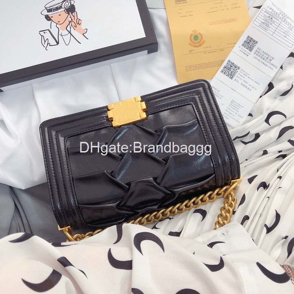 

2020 fashion women designer handbags mini shoulder bags genuine leather bags fold design crossbody bags purse with box