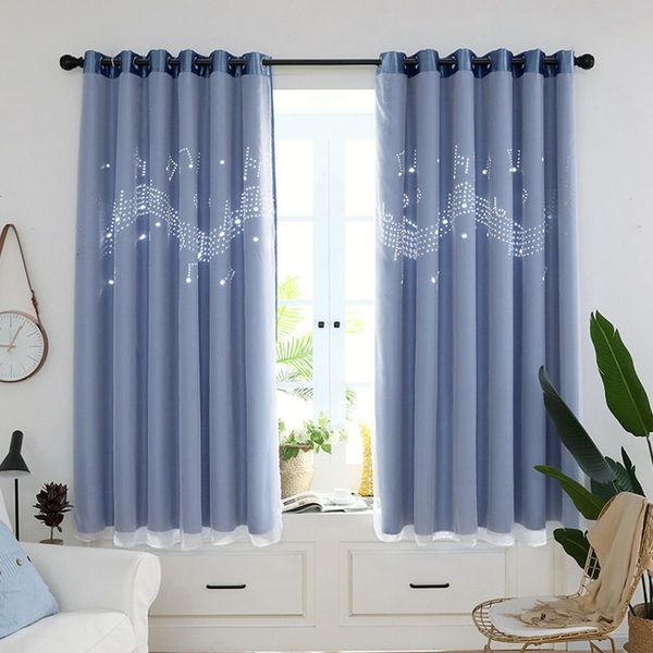

hobbylane hollow out sheding window curtain for living room bedroom punching style