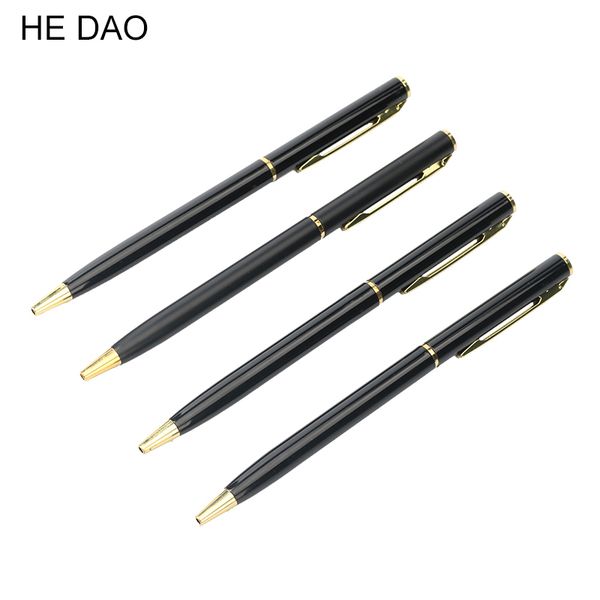 

4 pcs core metal ballpoint pen rotating metal old oil pen school stationery multicolor ing, Blue;orange