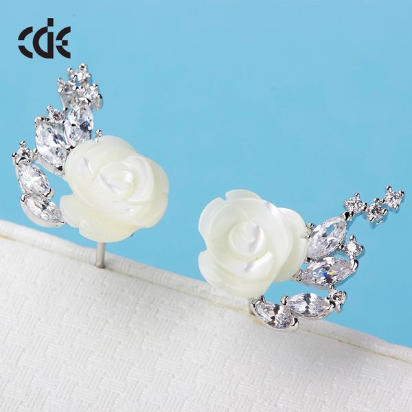 

wedding party beaded pearl gift woman lady diamond jewelry earring for bride acting initiation graduation cde-870, Golden