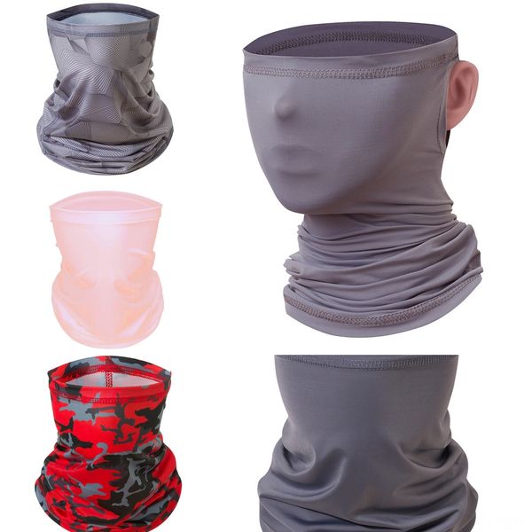 

xnnng seamless bandana face shield mask headband visor neckwarmer cycling mask cycling bandana fishing riding camouflage outdoor scarfs, Black