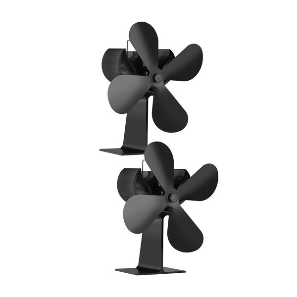 2pieces тепла powered дровяная печь вентилятор для древесины / log горелки / камин экологию вентилятор