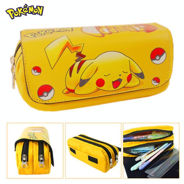 

2016 cartoon pencil pen case gravity falls totoro zelda cosmetic makeup coin pouch zipper bag, Red;black