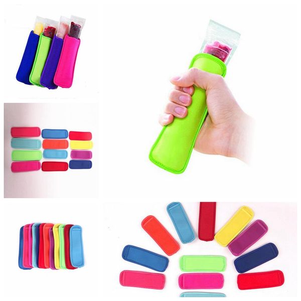 

kid popsicle holders sleeve pop ice sleeves neoprene er holders ice bag kids summer ice cream holder kitchen tools cls615-4q