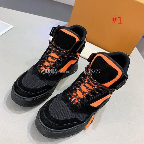

winter high women casual new luxury hiking boot sneaker future trainers fastion triangular outsole sneakers nubuck leather tennis wome, Black