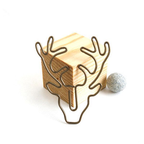 

office creative deer head animal shaped clips student paper clips clips