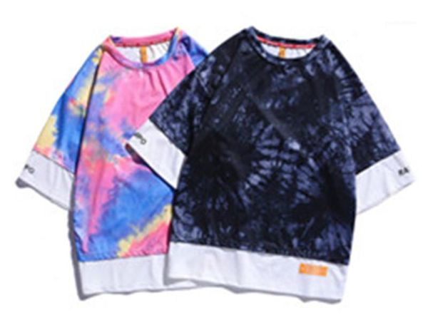 

ink camouflage short sleeve tees causal five minute sleeve false two mens clothing fashion designer mens t shirts splash, White;black