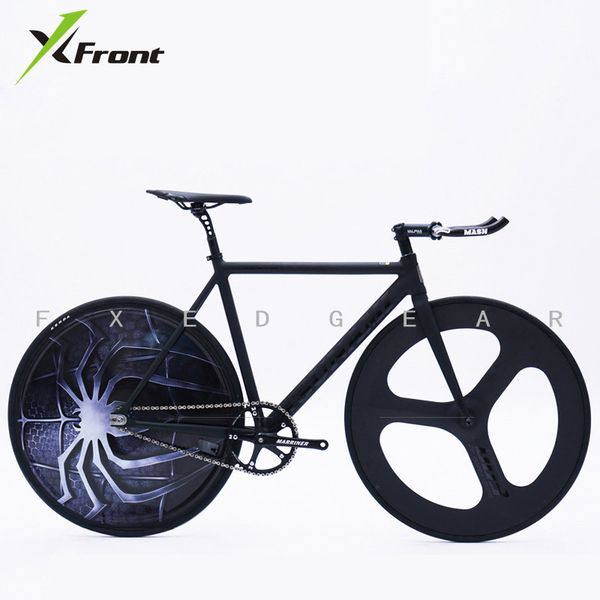 

x-front fixed gear bicycle aluminum alloy frame spider cutter covered wheel blade muscle fixie bicicleta sports racing road bike