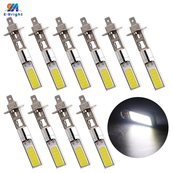 

10pcs h1 h3 led bulbs cob 24 smd 12v cob chips headlight led bulbs day running light car fog light lamp driving lamp