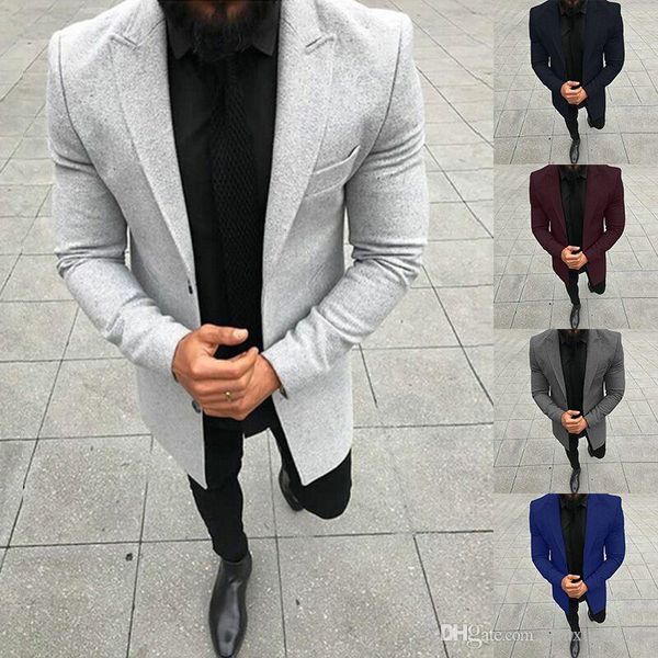 

mens business формальных плащи мода solid color нагрудной шея верхней одежда женщина с длинным рукавом повседневные пальто, Tan;black