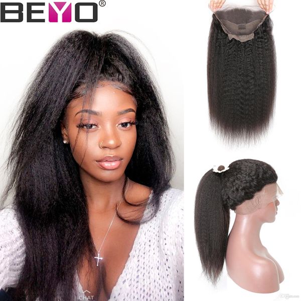 

малазийский kinky прямой парик 360 полный шнурка человеческих волос парики для чернокожих женщин 10a grade волос девственницы дешевые полный, Black;brown