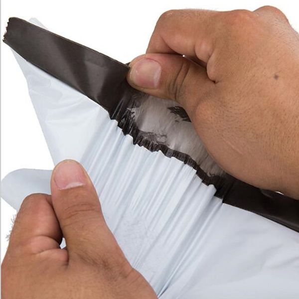 

10шт пластиковые конверты self-печать сумки клей сумка courier хранения белый пластиковые мешки поли конверт mailer доставка