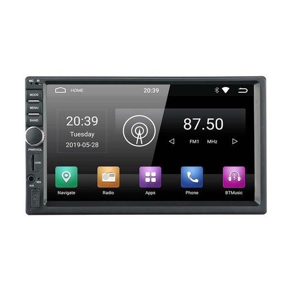 

android 9.0 car radio stereo 7 inch capacitive contact screen high definition player 1g + 16g gps navigation bluetooth usb sd