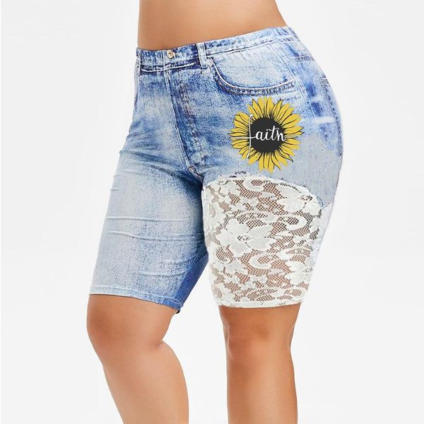 

2020 summer workout booty hollow out hole patchwork lace shorts women elastic waist booty shorts high waist jean yoga wear, White;red