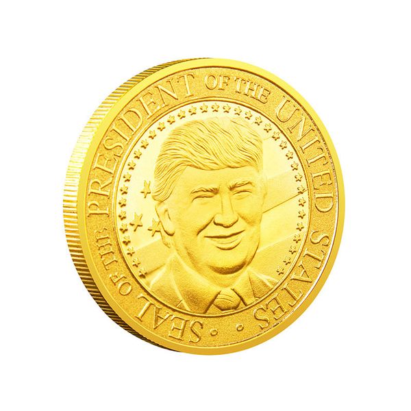 

дональд трамп памятная монета 45-й президент соединенных штатов значок металлического ремесла коллекция 2020 предвыборные принадлежности бес