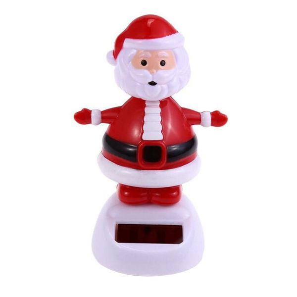 

santa claus elk snowman solar shaking head action figure anime penguin angel abs toy christmas gift car interior decoration