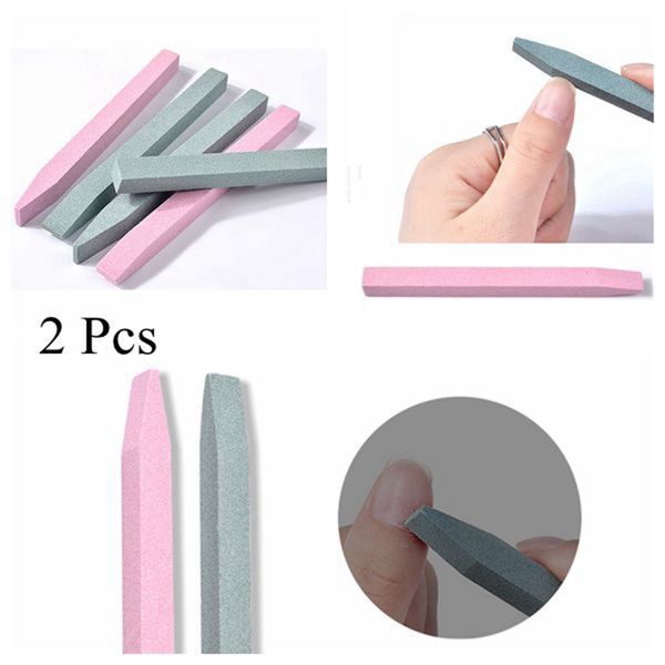 

2pcs nail art quartz scrubs stone cuticle remover stick pen pedicure tools nail cuticle pusher manicure tools
