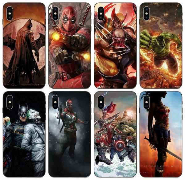 

tongtrade] superhero hero avengers case for iphone 11 pro max x xs 8s 7s 6s 5s 4s samsung note 2 3 4 5 8 9 huawei y9 redmi 5 wholesale case