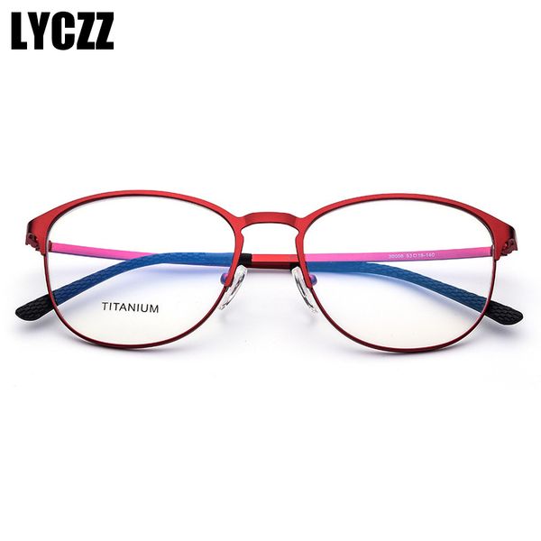 

wholesale-lyczz anti blue light titanium glasses frame men women reading eyewear ultralight eyeglmyopia optical eyewear fashion, Black