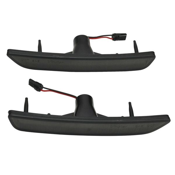 

front smoked led side marker lights turn signals lamp for mustang 2010-2014