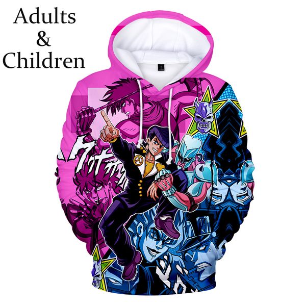 

3d print comic jojo hoodies men women hip hop sweatshirt harajuku hooded boy's/girl's jojo autumn sweatshirts pullovers, Black