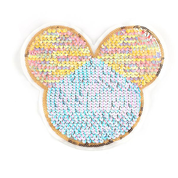 

gugutree embroidery big mouse love heart hat patch animal patches badges applique patches for clothing dk-19, Black