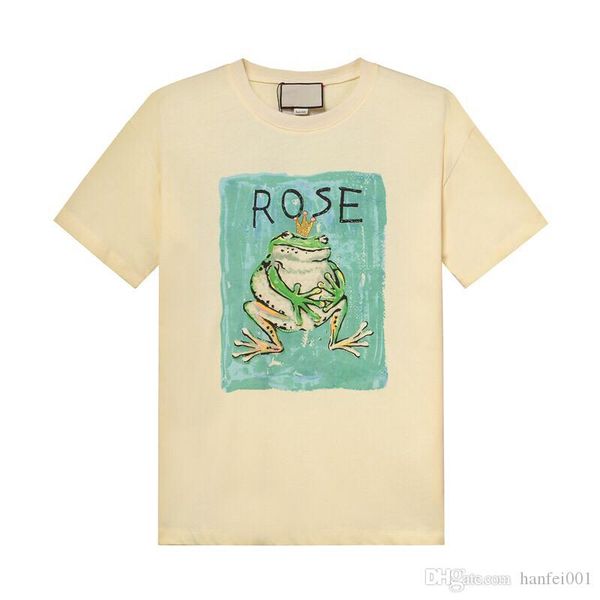 

19fw made in italy ross tee printing t shirt loose tshirt men women cotton casual beige tee hflstx048