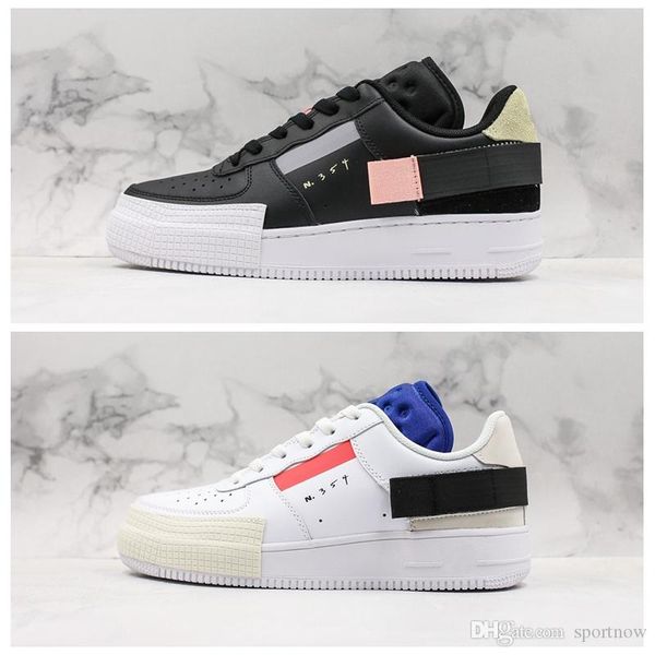 

1 type n.354 utility 1s classic black white men women running shoes orange skate low cut air trainers designer sneakers size 11, White;red