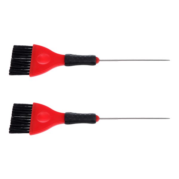 

2 lot hair dye mixing coloring brush professional precision tinting brushes, Silver