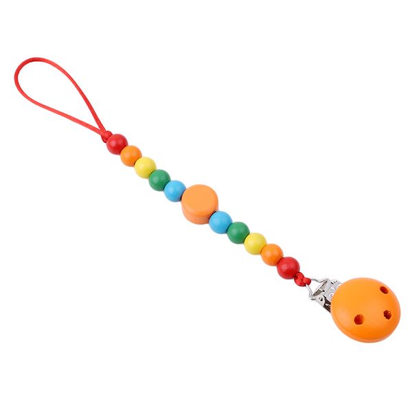 

wood baby pacifier clips, infant pacifier chain baby soother, toddler kids chew toys shower gifts tooth gel
