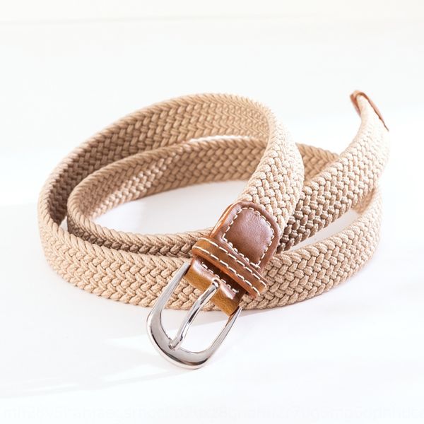 

all-match women's canvas jeans band jeans elastic band perforated belt men's pin buckle elastic belt fashionable students, Black;brown